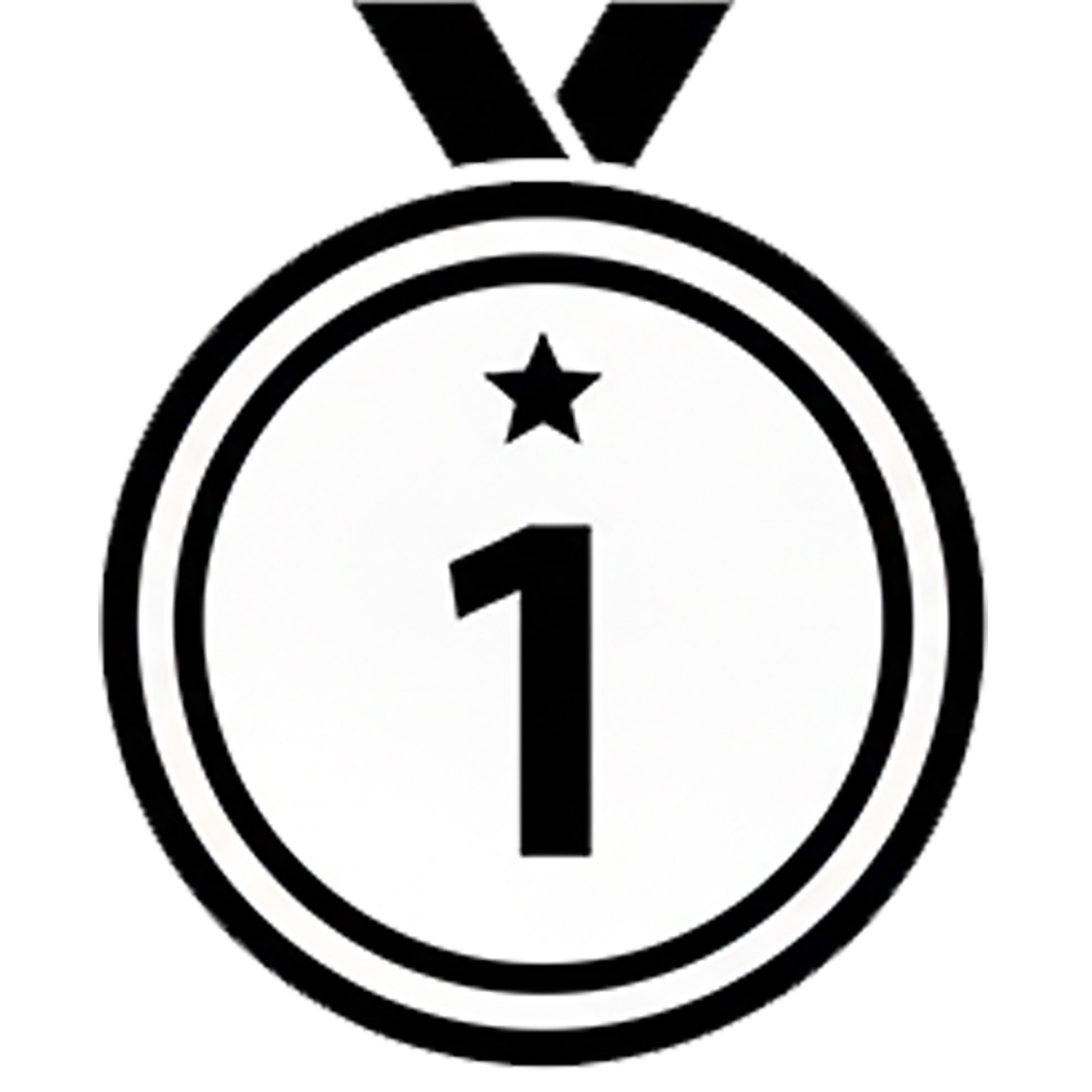 אייקון מדליה בשחור-לבן עם הספרה 1 וכוכב, המסמל איכות ושירות ללא תחרות.